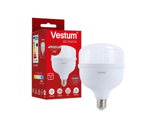 Лампочка Vestum LED T140 50W 6500K 220V E27 (1-VS-1610)