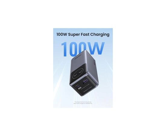Батарея универсальная Ugreen 12000mAh 100W PD, QC, USB-A, USB-С in/out Grey (PB724) (35526B), изображение 2 Батарея универсальная Ugreen 12000mAh 100W PD, QC, USB-A, USB-С in/out Grey (PB724) (35526B), изображение 2