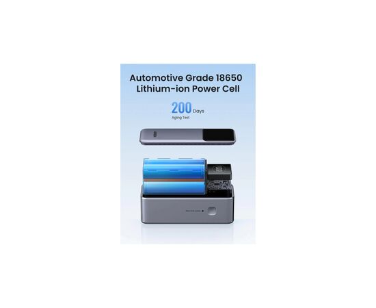 Батарея универсальная Ugreen 12000mAh 100W PD, QC, USB-A, USB-С in/out Grey (PB724) (35526B), изображение 6 Батарея универсальная Ugreen 12000mAh 100W PD, QC, USB-A, USB-С in/out Grey (PB724) (35526B), изображение 6