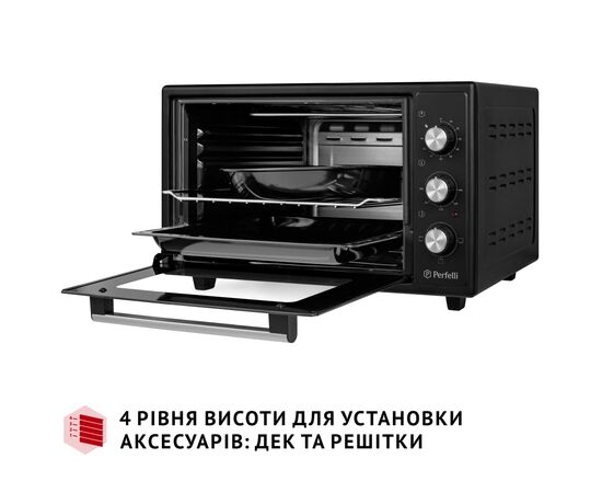 Электропечь Perfelli CLASSIC 37 BLACK, изображение 6 Электропечь Perfelli CLASSIC 37 BLACK, изображение 6