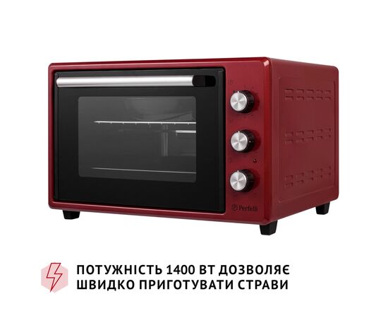 Електропіч Perfelli MIRAGE 37 RED, зображення 5 Електропіч Perfelli MIRAGE 37 RED, зображення 5