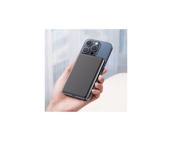 Батарея универсальная Acefast Magnetic Wireless 5000mAh 18W PD, QC/3.0, QI 7.5W, ультра тонкий, M8 Bllack (6974316283386), изображение 6 Батарея универсальная Acefast Magnetic Wireless 5000mAh 18W PD, QC/3.0, QI 7.5W, ультра тонкий, M8 Bllack (6974316283386), изображение 6