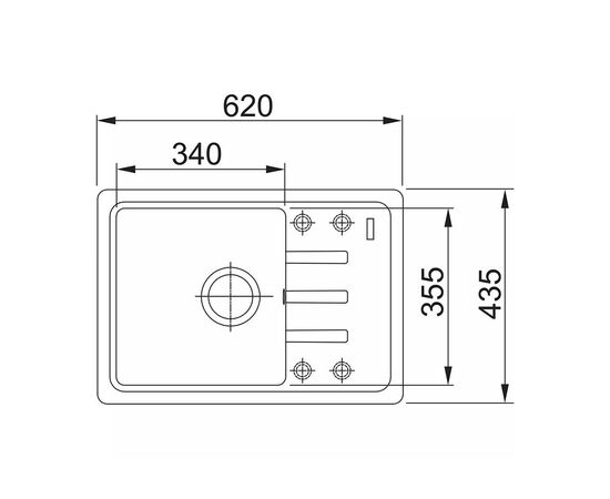 Мойка кухонная Franke Malta BSG 611-62 (114.0667.450), изображение 3 Мойка кухонная Franke Malta BSG 611-62 (114.0667.450), изображение 3