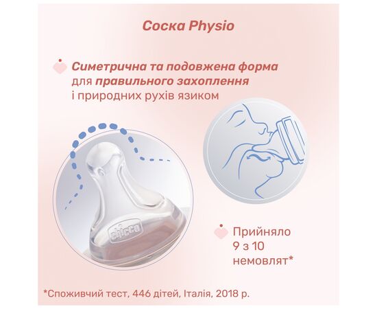 Бутылочка для кормления Chicco Perfect Easy силіконова, від 2 міс., середній потік 250 мл (20243.20), изображение 4 Бутылочка для кормления Chicco Perfect Easy силіконова, від 2 міс., середній потік 250 мл (20243.20), изображение 4