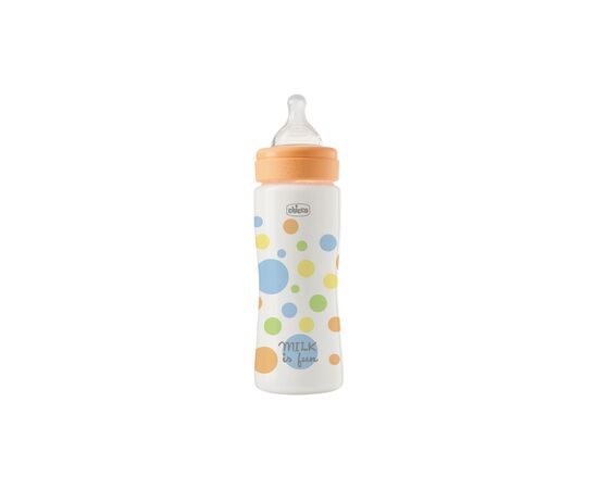 Бутылочка для кормления Chicco Perfect Easy силіконова, від 4 міс. швидкий потік 330 мл (20245.20)