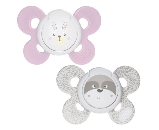 Пустышка Chicco Physio Comfort силіконова від 2 до 6 місяців 2шт. (рожева) (74931.11.00), изображение 2