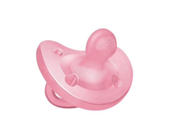 Пустышка Chicco Physioforma Soft силіконова від 6 до 16 місяців, 1шт. (рожева) (73091.92)
