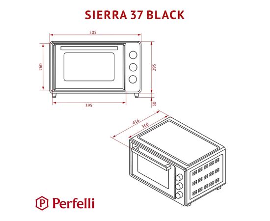 Электропечь Perfelli SIERRA 37 BLACK, изображение 12 Электропечь Perfelli SIERRA 37 BLACK, изображение 12