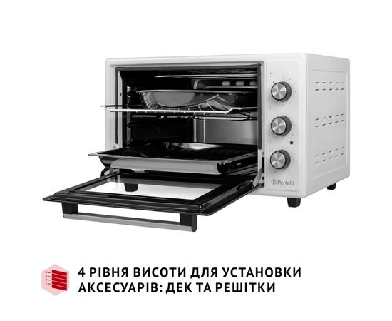 Электропечь Perfelli SIERRA 37 WHITE, изображение 6 Электропечь Perfelli SIERRA 37 WHITE, изображение 6