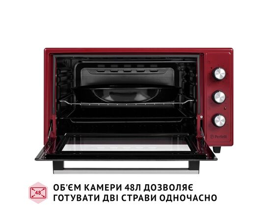 Электропечь Perfelli TRIMO 48 RED, изображение 2 Электропечь Perfelli TRIMO 48 RED, изображение 2