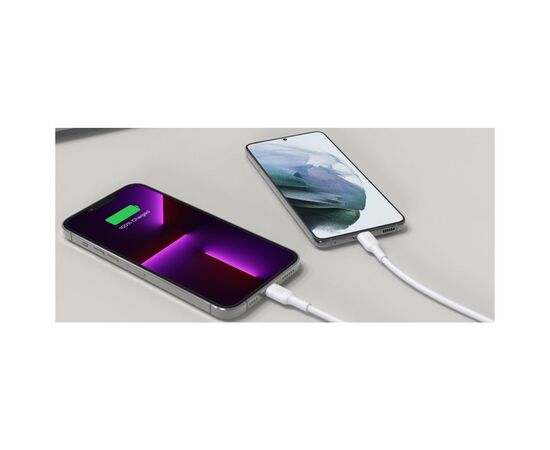 Зарядное устройство Belkin 2xUSB-C PD65W GaN PPS + cable USB-C to USB-C 2.0m White (WCH013VF2MWH-B6), изображение 3 Зарядное устройство Belkin 2xUSB-C PD65W GaN PPS + cable USB-C to USB-C 2.0m White (WCH013VF2MWH-B6), изображение 3