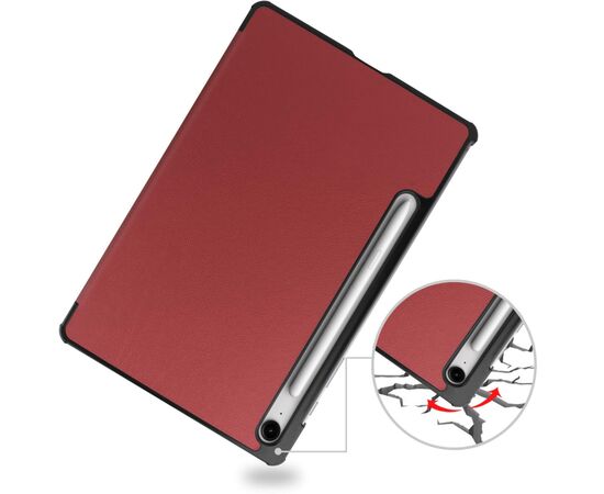 Чехол для планшета BeCover Smart Case Samsung Galaxy Tab S10 FE Plus (SM-X620/SM-X626) 13.1" Red Wine (713385), изображение 4 Чехол для планшета BeCover Smart Case Samsung Galaxy Tab S10 FE Plus (SM-X620/SM-X626) 13.1" Red Wine (713385), изображение 4