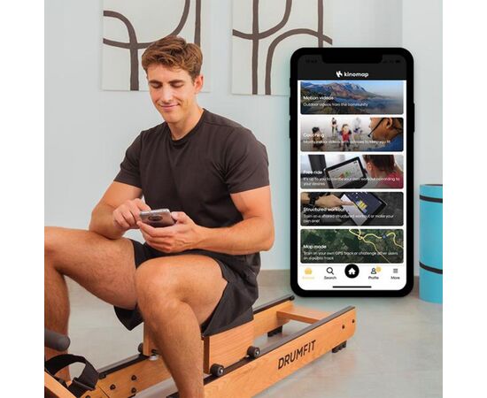 Гребной тренажер Cecotec DrumFit Rower 20000 Neptuno Wood (CCTC-07226), изображение 5 Гребной тренажер Cecotec DrumFit Rower 20000 Neptuno Wood (CCTC-07226), изображение 5