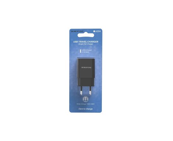 Зарядное устройство BOROFONE BA20A Sharp USB 10.5W Black (6931474702081), изображение 3 Зарядное устройство BOROFONE BA20A Sharp USB 10.5W Black (6931474702081), изображение 3