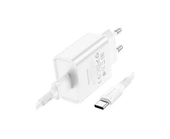 Зарядное устройство BOROFONE BA74A Aspirer USB + cable USB to USB-C White (6974443388671), изображение 5 Зарядное устройство BOROFONE BA74A Aspirer USB + cable USB to USB-C White (6974443388671), изображение 5