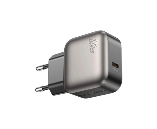 Зарядное устройство BOROFONE BAS53A Absolute USB-C PD20W + cable USB-C to Lightning Black (6941991116186), изображение 2 Зарядное устройство BOROFONE BAS53A Absolute USB-C PD20W + cable USB-C to Lightning Black (6941991116186), изображение 2