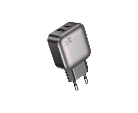 Зарядное устройство BOROFONE BAS55A Absolute 1xUSB-C PD30W + 1xUSB QC3.0 Black (6941991116230), изображение 3 Зарядное устройство BOROFONE BAS55A Absolute 1xUSB-C PD30W + 1xUSB QC3.0 Black (6941991116230), изображение 3