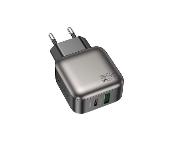 Зарядное устройство BOROFONE BAS55A Absolute 1xUSB-C PD30W + 1xUSB QC3.0 Black (6941991116230), изображение 5 Зарядное устройство BOROFONE BAS55A Absolute 1xUSB-C PD30W + 1xUSB QC3.0 Black (6941991116230), изображение 5