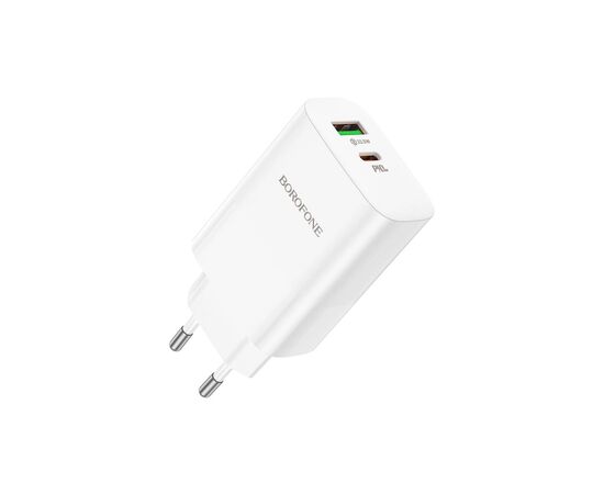 Зарядное устройство BOROFONE BN10 Sunlight 1xUSB-C PD65W + 1xUSB-A White (6974443388190), изображение 2 Зарядное устройство BOROFONE BN10 Sunlight 1xUSB-C PD65W + 1xUSB-A White (6974443388190), изображение 2