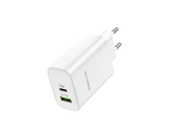 Зарядное устройство BOROFONE BN10 Sunlight 1xUSB-C PD65W + 1xUSB-A White (6974443388190), изображение 3 Зарядное устройство BOROFONE BN10 Sunlight 1xUSB-C PD65W + 1xUSB-A White (6974443388190), изображение 3
