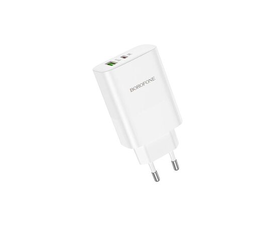 Зарядное устройство BOROFONE BN10 Sunlight 1xUSB-C PD65W + 1xUSB-A White (6974443388190), изображение 5 Зарядное устройство BOROFONE BN10 Sunlight 1xUSB-C PD65W + 1xUSB-A White (6974443388190), изображение 5