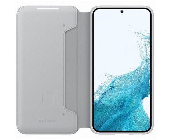 Чехол для мобильного телефона Samsung Smart LED View Cover Galaxy S22 Light Gray (EF-NS901PJEGRU), изображение 3 Чехол для мобильного телефона Samsung Smart LED View Cover Galaxy S22 Light Gray (EF-NS901PJEGRU), изображение 3