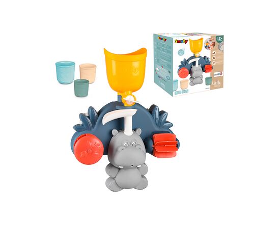 Игрушка для ванной Smoby Little Водяная мельница. Бегемот", с аксессуарами (140405)