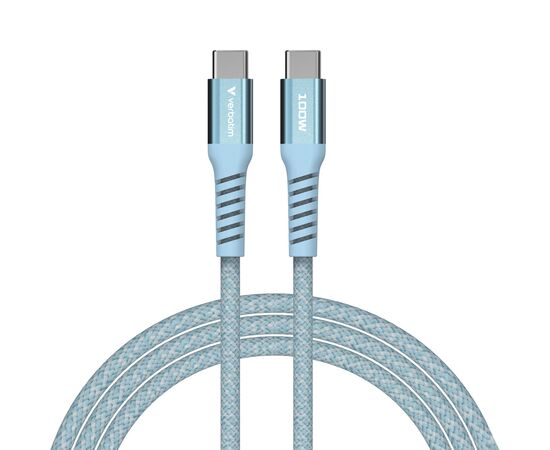 Дата кабель USB-C to USB-C 1.2m Magnetic 100W blue Verbatim (31856), зображення 2 Дата кабель USB-C to USB-C 1.2m Magnetic 100W blue Verbatim (31856), зображення 2