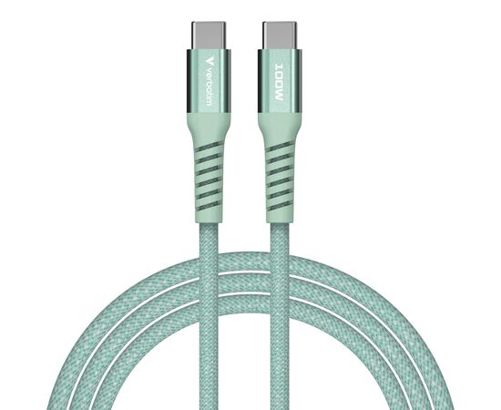 Дата кабель USB-C to USB-C 1.2m Magnetic 100W green Verbatim (31855), зображення 2 Дата кабель USB-C to USB-C 1.2m Magnetic 100W green Verbatim (31855), зображення 2