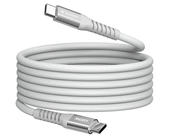 Дата кабель USB-C to USB-C 1.2m Magnetic 100W gray Verbatim (31854)