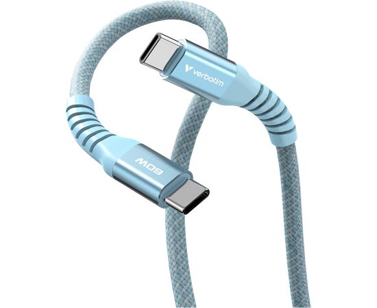 Дата кабель USB-C to USB-C 1.2m Magnetic 60W blue Verbatim (31852), зображення 2 Дата кабель USB-C to USB-C 1.2m Magnetic 60W blue Verbatim (31852), зображення 2