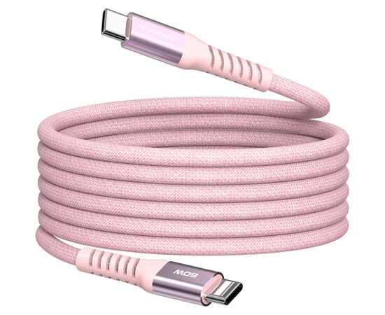 Дата кабель USB-C to USB-C 1.2m Magnetic 60W pink Verbatim (31853)
