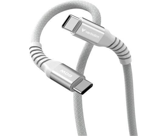 Дата кабель USB-C to USB-C 1.2m Magnetic 60W gray Verbatim (31850), зображення 2 Дата кабель USB-C to USB-C 1.2m Magnetic 60W gray Verbatim (31850), зображення 2