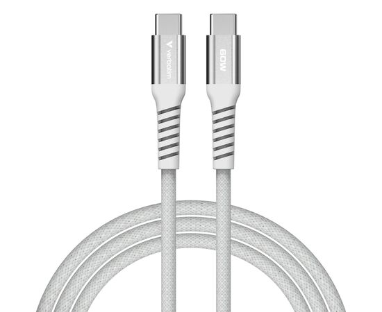 Дата кабель USB-C to USB-C 1.2m Magnetic 60W gray Verbatim (31850)