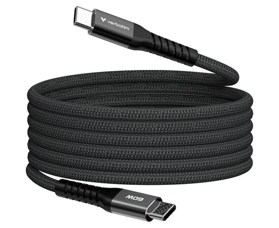 Дата кабель USB-C to USB-C 1.2m Magnetic 60W black Verbatim (31859)