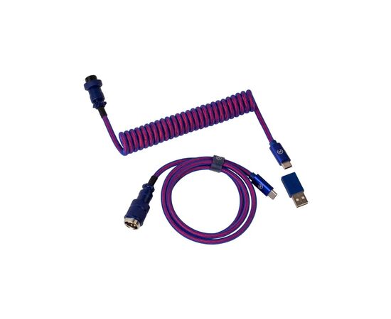 Дата кабель USB 2.0 AM to USB-C 1.08m Premium Coiled Aviator Straight purple Keychron (CAB1_KEYCHRON)