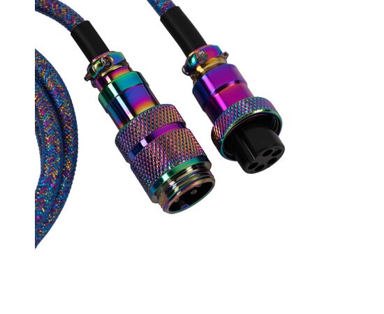 Дата кабель USB-C + USB A to USB-C 1.08m Premium Coiled Aviator blue Keychron (CAB8_KEYCHRON), изображение 3 Дата кабель USB-C + USB A to USB-C 1.08m Premium Coiled Aviator blue Keychron (CAB8_KEYCHRON), изображение 3