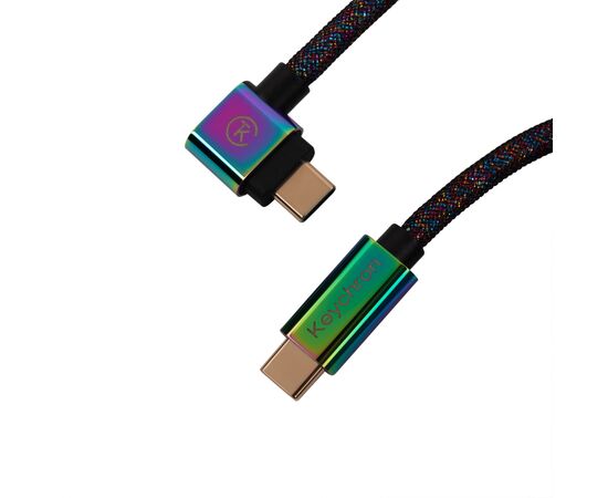 Дата кабель USB-C + USB A to USB-C 1.08m Premium Coiled Aviator black Keychron (CAB7_KEYCHRON), изображение 2 Дата кабель USB-C + USB A to USB-C 1.08m Premium Coiled Aviator black Keychron (CAB7_KEYCHRON), изображение 2