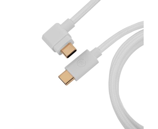 Дата кабель USB-C + USB A to USB-C 1.36m Coiled Angled Aviator white Keychron (CAB9_KEYCHRON), изображение 2 Дата кабель USB-C + USB A to USB-C 1.36m Coiled Angled Aviator white Keychron (CAB9_KEYCHRON), изображение 2