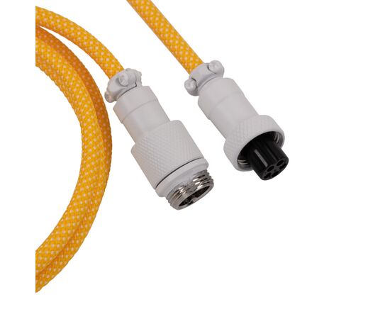 Дата кабель USB-C + USB A to USB-C 1.36m Coiled Aviator yellow Keychron (CAB16_KEYCHRON), изображение 3 Дата кабель USB-C + USB A to USB-C 1.36m Coiled Aviator yellow Keychron (CAB16_KEYCHRON), изображение 3