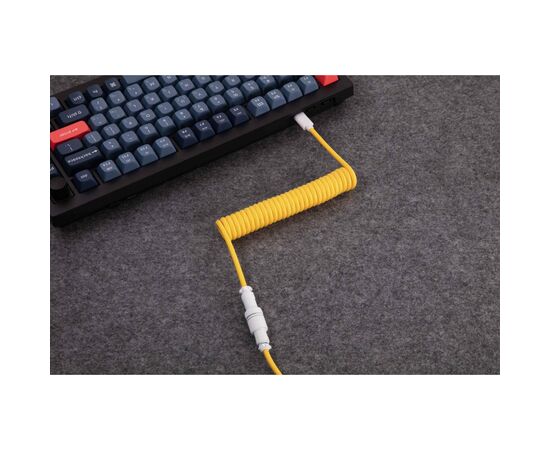 Дата кабель USB-C + USB A to USB-C 1.36m Coiled Aviator yellow Keychron (CAB16_KEYCHRON), изображение 5 Дата кабель USB-C + USB A to USB-C 1.36m Coiled Aviator yellow Keychron (CAB16_KEYCHRON), изображение 5