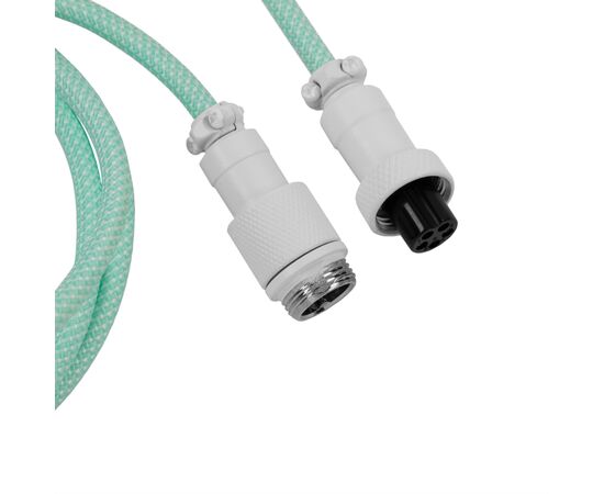 Дата кабель USB-C + USB A to USB-C 1.36m Coiled Aviator mint Keychron (CAB18_KEYCHRON), изображение 3 Дата кабель USB-C + USB A to USB-C 1.36m Coiled Aviator mint Keychron (CAB18_KEYCHRON), изображение 3