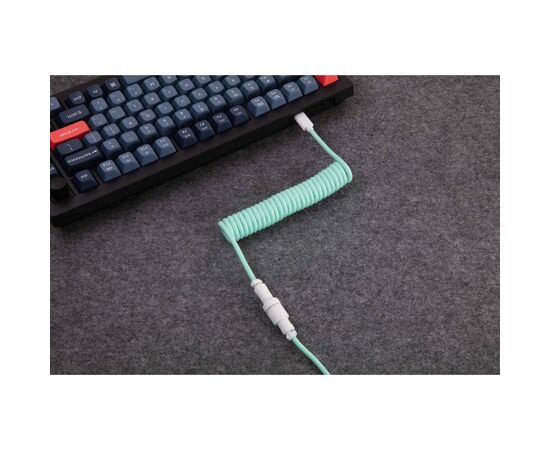 Дата кабель USB-C + USB A to USB-C 1.36m Coiled Aviator mint Keychron (CAB18_KEYCHRON), изображение 5 Дата кабель USB-C + USB A to USB-C 1.36m Coiled Aviator mint Keychron (CAB18_KEYCHRON), изображение 5
