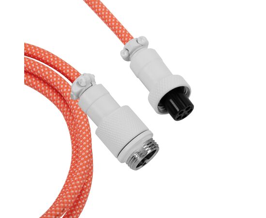 Дата кабель USB-C + USB A to USB-C 1.36m Coiled Aviator orange Keychron (CAB14_KEYCHRON), изображение 3 Дата кабель USB-C + USB A to USB-C 1.36m Coiled Aviator orange Keychron (CAB14_KEYCHRON), изображение 3