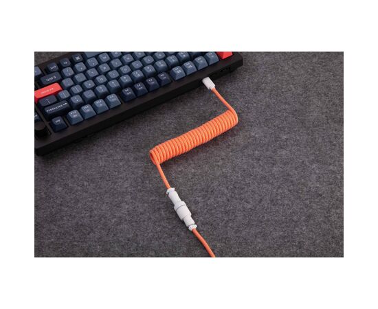 Дата кабель USB-C + USB A to USB-C 1.36m Coiled Aviator orange Keychron (CAB14_KEYCHRON), изображение 5 Дата кабель USB-C + USB A to USB-C 1.36m Coiled Aviator orange Keychron (CAB14_KEYCHRON), изображение 5