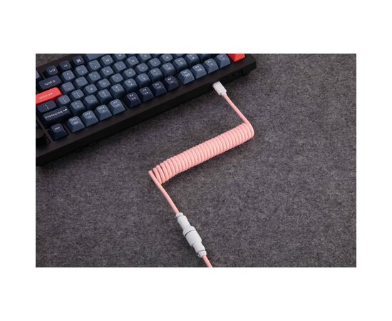 Дата кабель USB-C + USB A to USB-C 1.36m Coiled Aviator pink Keychron (CAB15_KEYCHRON), изображение 5 Дата кабель USB-C + USB A to USB-C 1.36m Coiled Aviator pink Keychron (CAB15_KEYCHRON), изображение 5