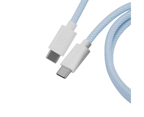 Дата кабель USB-C + USB A to USB-C 1.36m Coiled Aviator blue Keychron (CAB19_KEYCHRON), изображение 2 Дата кабель USB-C + USB A to USB-C 1.36m Coiled Aviator blue Keychron (CAB19_KEYCHRON), изображение 2