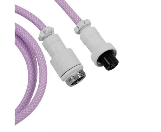 Дата кабель USB-C + USB A to USB-C 1.36m Coiled Aviator purple Keychron (CAB17_KEYCHRON), изображение 3 Дата кабель USB-C + USB A to USB-C 1.36m Coiled Aviator purple Keychron (CAB17_KEYCHRON), изображение 3