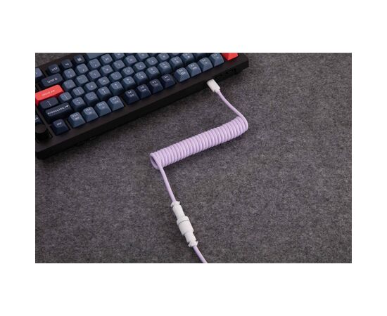 Дата кабель USB-C + USB A to USB-C 1.36m Coiled Aviator purple Keychron (CAB17_KEYCHRON), изображение 5 Дата кабель USB-C + USB A to USB-C 1.36m Coiled Aviator purple Keychron (CAB17_KEYCHRON), изображение 5