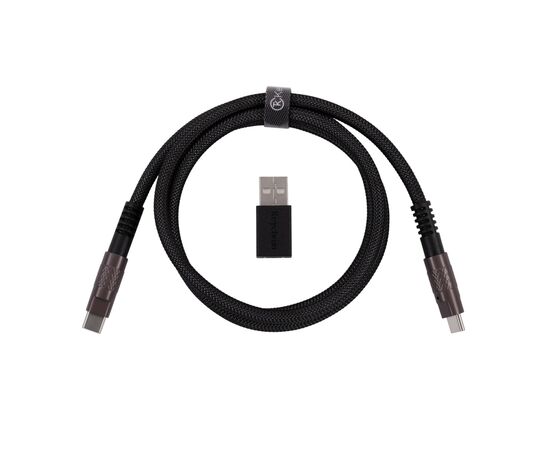 Дата кабель USB-C + USB A to USB-C 1.0m Double-Sleeved Geek black Keychron (CAB21_KEYCHRON)